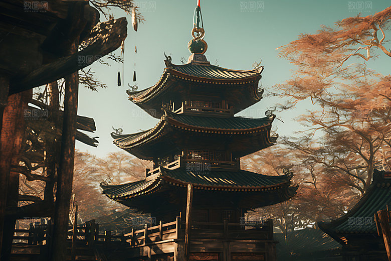 苏州寒山寺旅游寺庙摄影图
