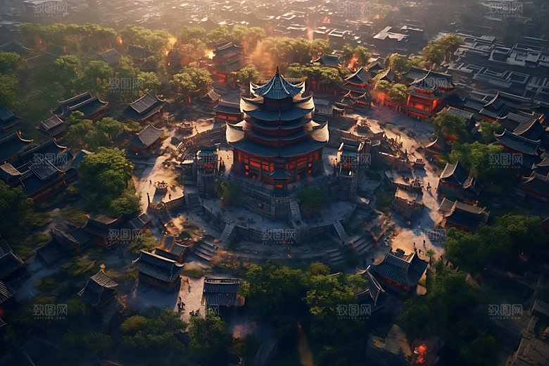 苏州寒山寺地标佛教摄影图