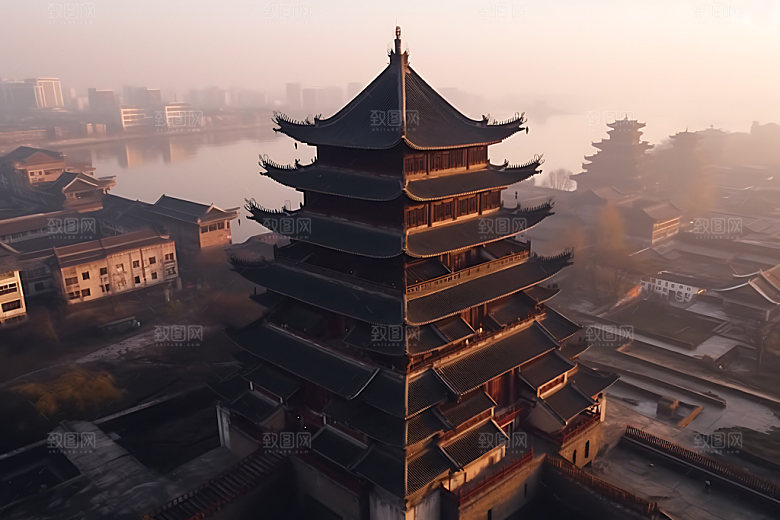 苏州寒山寺寺庙佛教摄影图