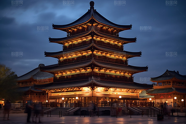 苏州寒山寺佛教古迹摄影图