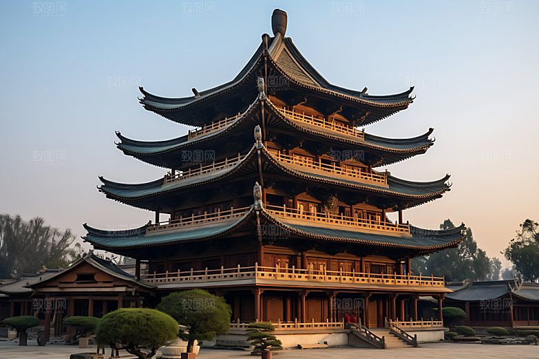 苏州寒山寺旅游佛教摄影图