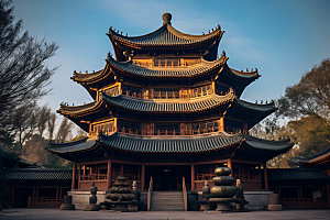 苏州寒山寺旅游古迹摄影图