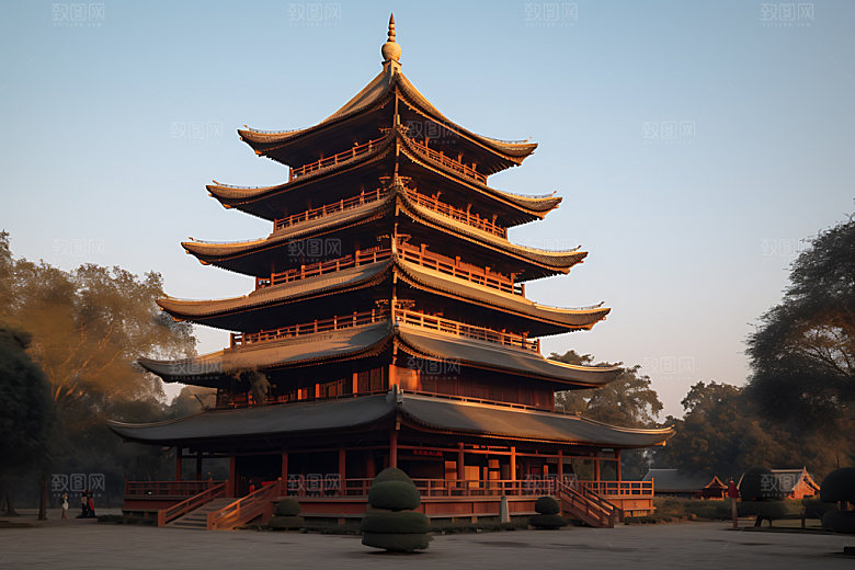 苏州寒山寺佛教旅游摄影图