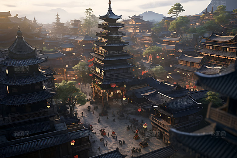 苏州寒山寺地标寺庙摄影图