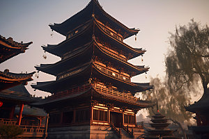 苏州寒山寺传统文化古迹摄影图