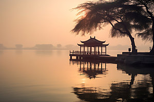 苏州阳澄湖水乡自然摄影图
