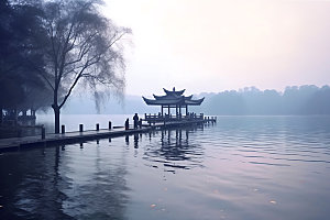 苏州阳澄湖自然水乡摄影图
