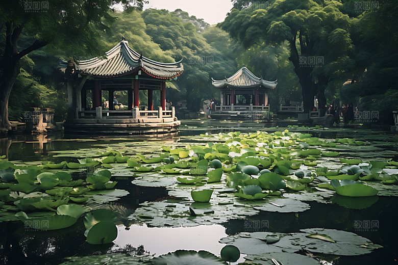 苏州园林风光旅游摄影图
