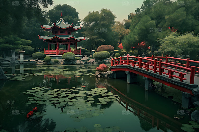 苏州园林旅游风光摄影图