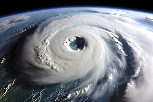 龙卷风台风热带气旋摄影图