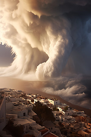 龙卷风高清热带气旋摄影图
