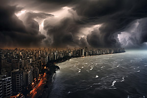 龙卷风自然灾害热带气旋摄影图