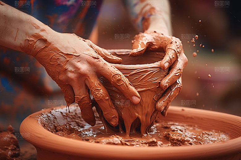 陶瓷制作陶瓷制作陶艺摄影图