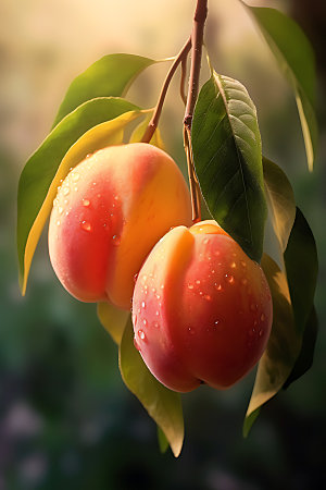 桃子果园果树农场摄影图