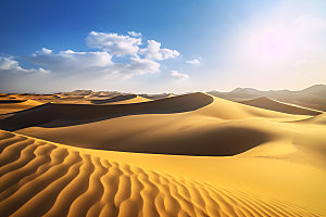 腾格里沙漠风光西北摄影图
