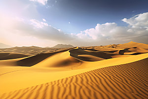 腾格里沙漠西北大漠摄影图
