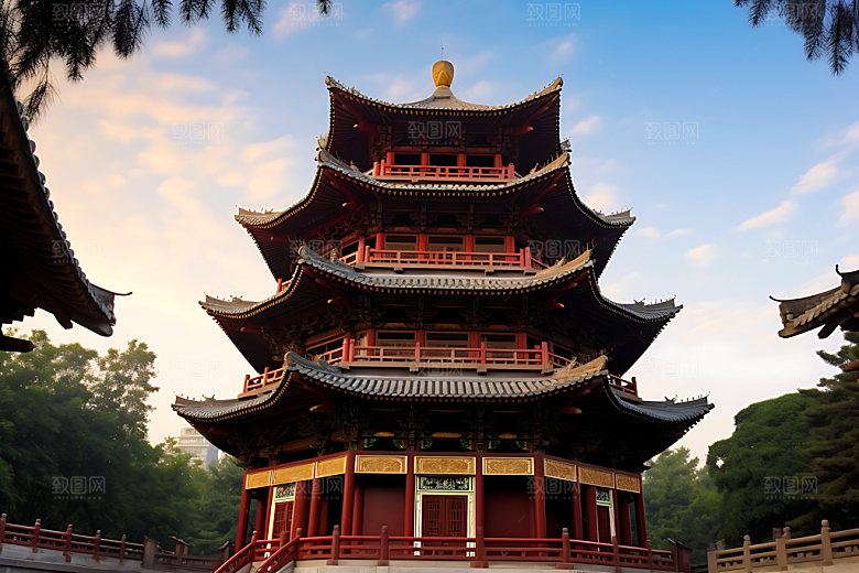 滕王阁风景历史建筑摄影图