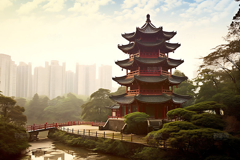 滕王阁风景旅游摄影图