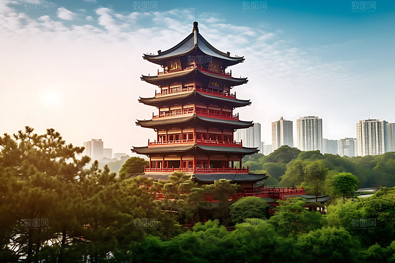滕王阁江南名楼风光摄影图