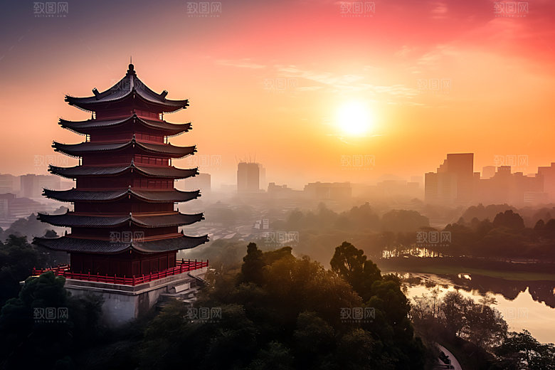 滕王阁景区高清摄影图