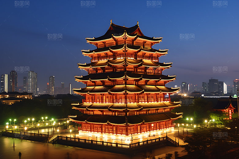 滕王阁高清旅游摄影图