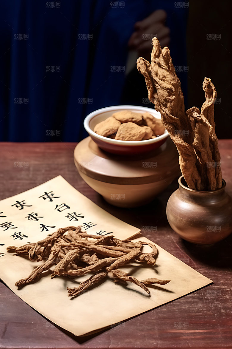 天麻高清医学摄影图
