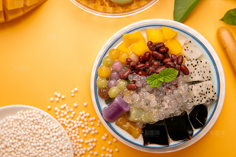中式甜品甜食消暑摄影图