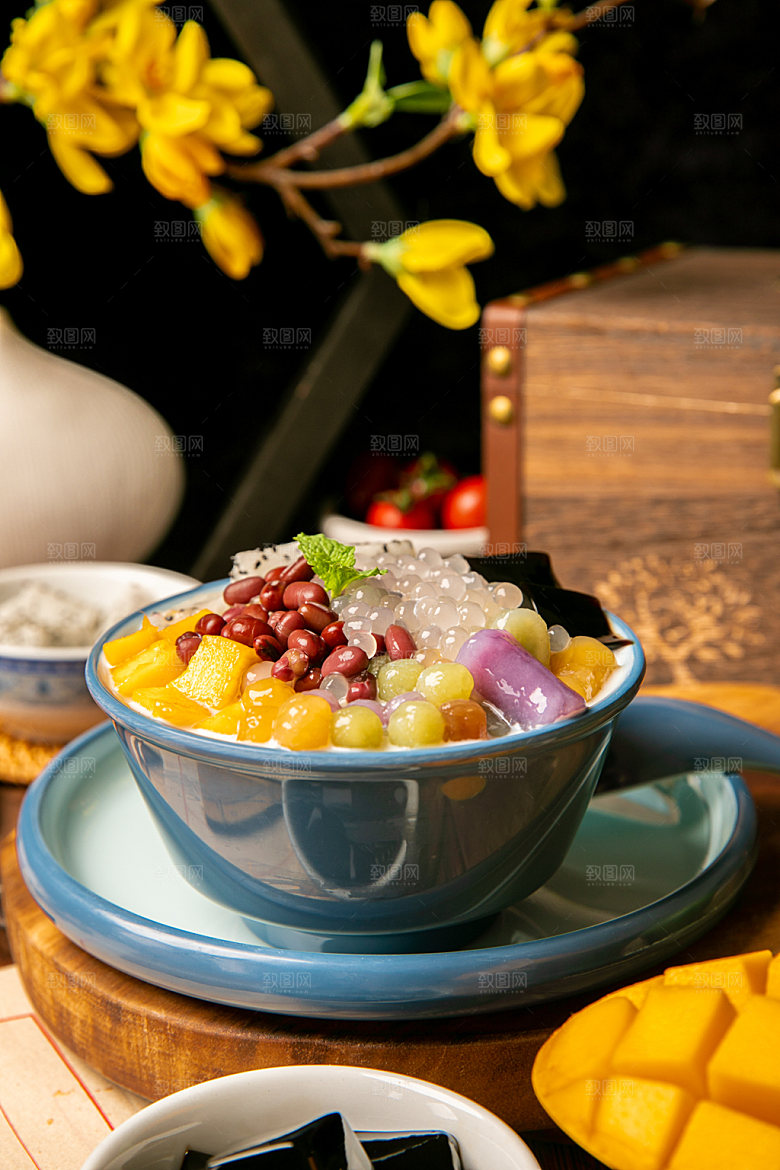 中式甜品美味美食摄影图
