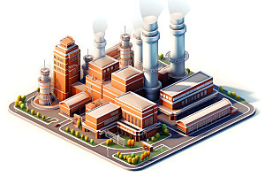 天然气电站立体火电厂模型