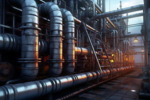 天然气管道燃气运输工业摄影图
