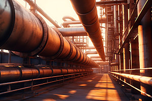 天然气管道能源输送工业摄影图