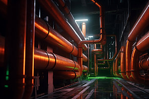 天然气管道管线工业摄影图