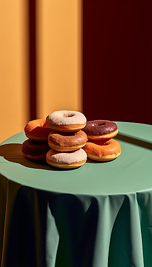 甜甜圈甜品美食摄影图