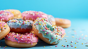 甜甜圈甜品高清摄影图
