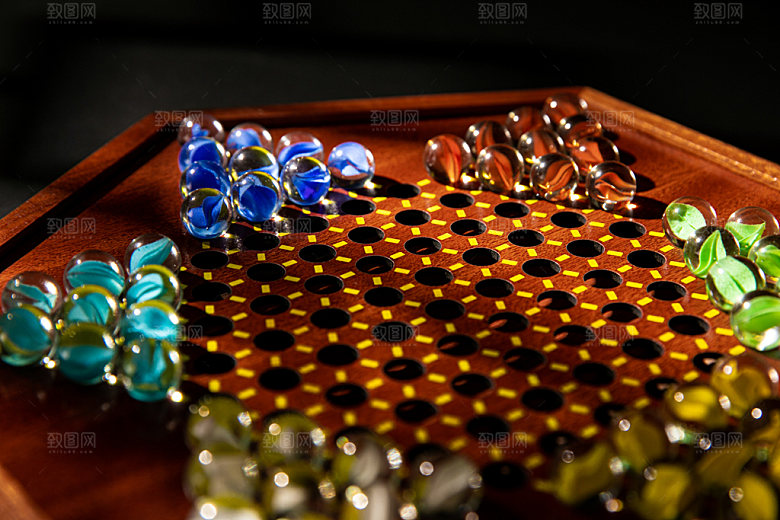 跳棋休闲娱乐棋牌摄影图