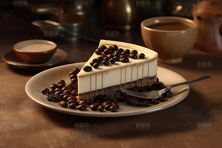 提拉米苏高清甜品摄影图