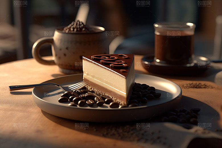 提拉米苏点心烘焙摄影图