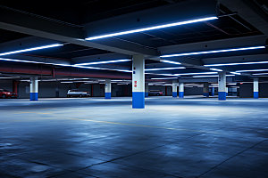 地下停车场功能区间高清摄影图