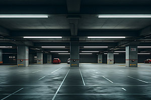 地下停车场环境高清摄影图