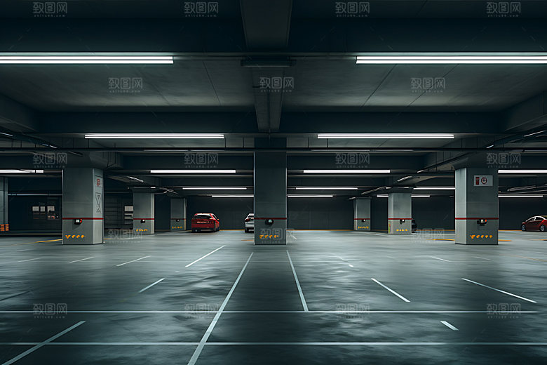 地下停车场环境高清摄影图