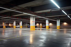 地下停车场高清环境摄影图