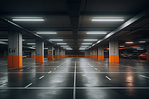 地下停车场功能区间室内车库摄影图