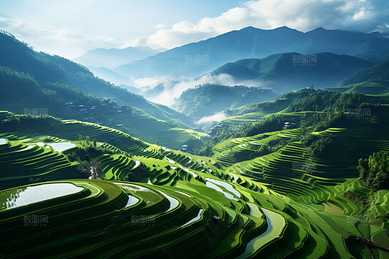 梯田旅游高清摄影图