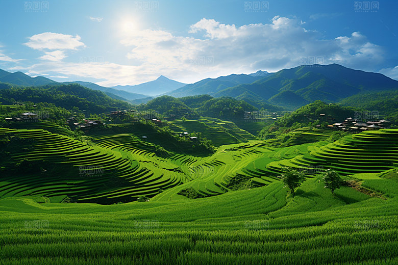 梯田高清景点摄影图
