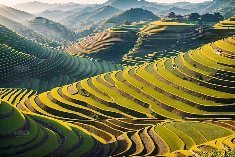 梯田风景风光摄影图
