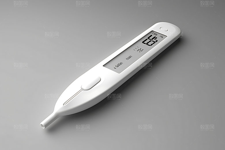 体温计测量3D效果图