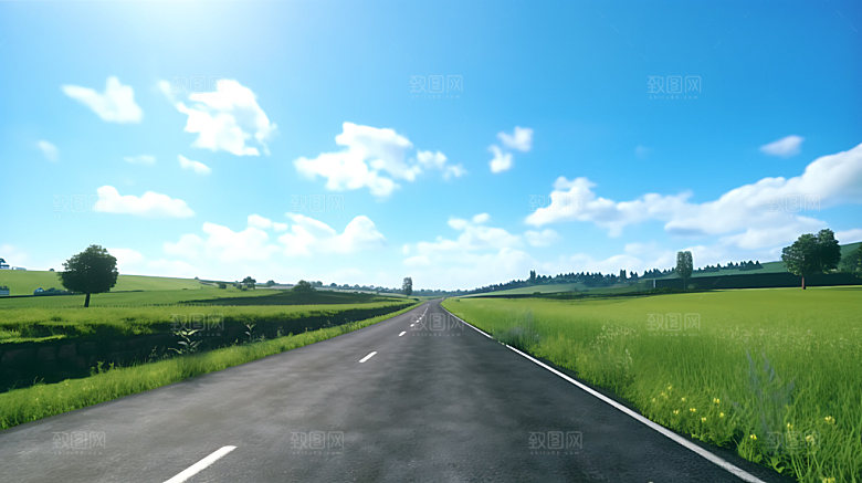 公路地平线自驾大气摄影图