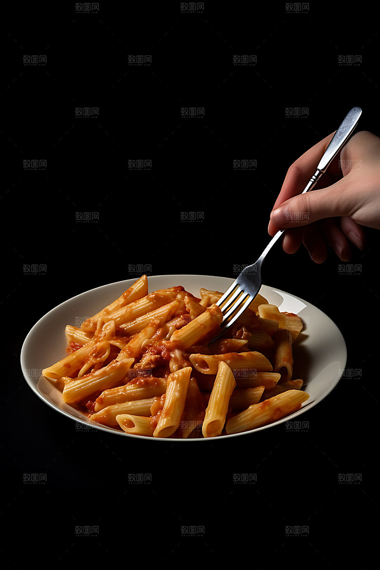 通心粉意大利面主食摄影图