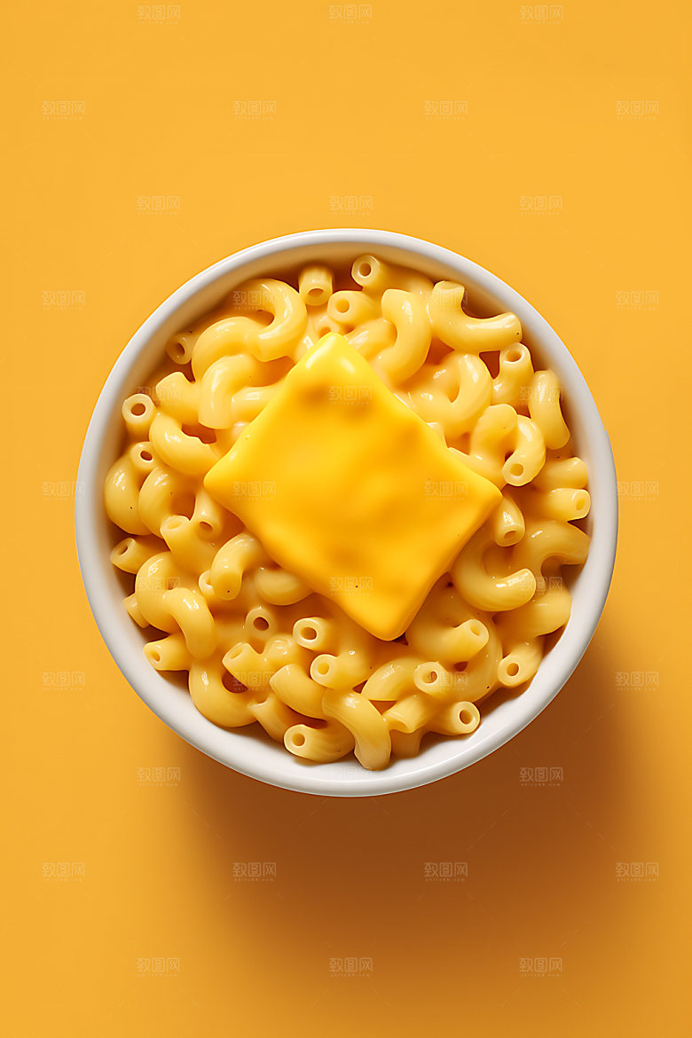 通心粉奶酪美食摄影图
