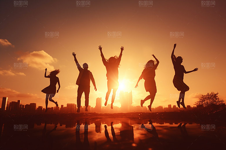 团队合作群策群力企业文化摄影图